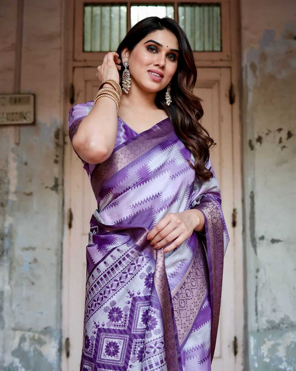 Pure Silk Digital Printed Saree