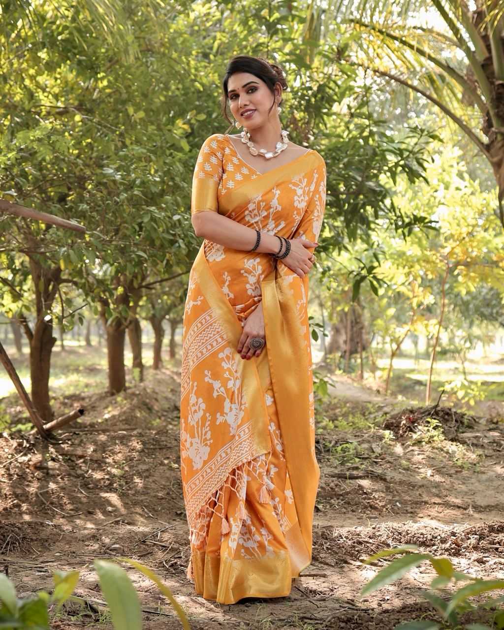 Pure Silk Digital Printed Saree