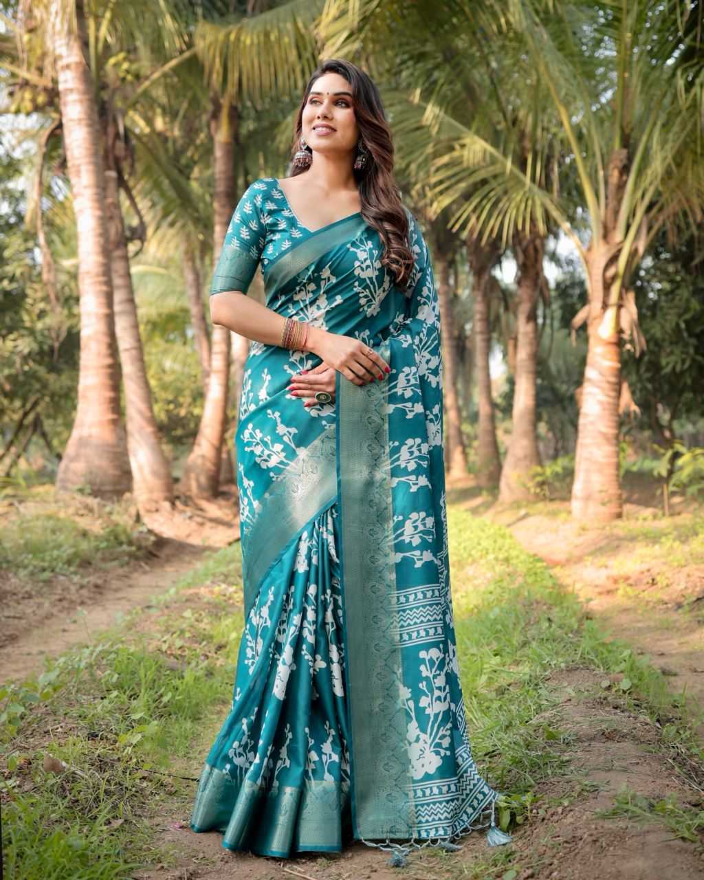 Pure Silk Digital Printed Saree