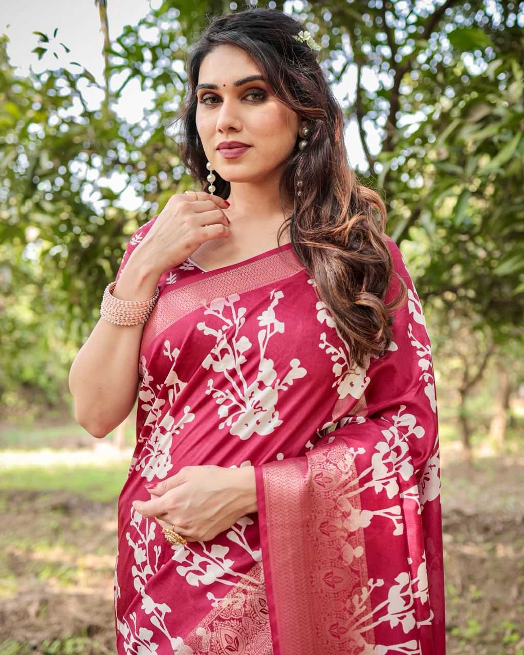 Pure Silk Digital Printed Saree