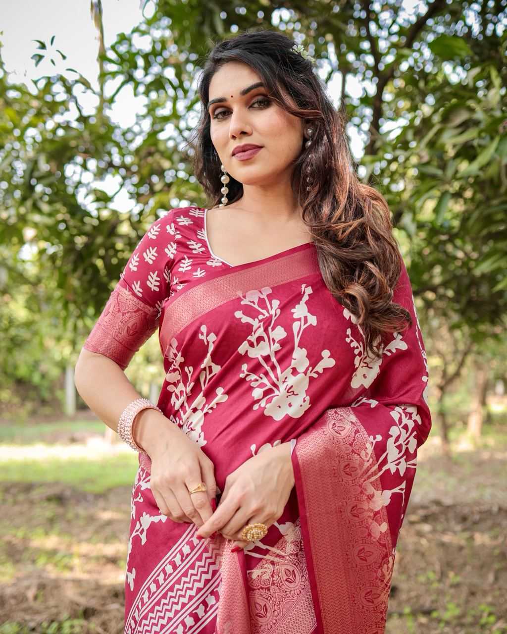 Pure Silk Digital Printed Saree