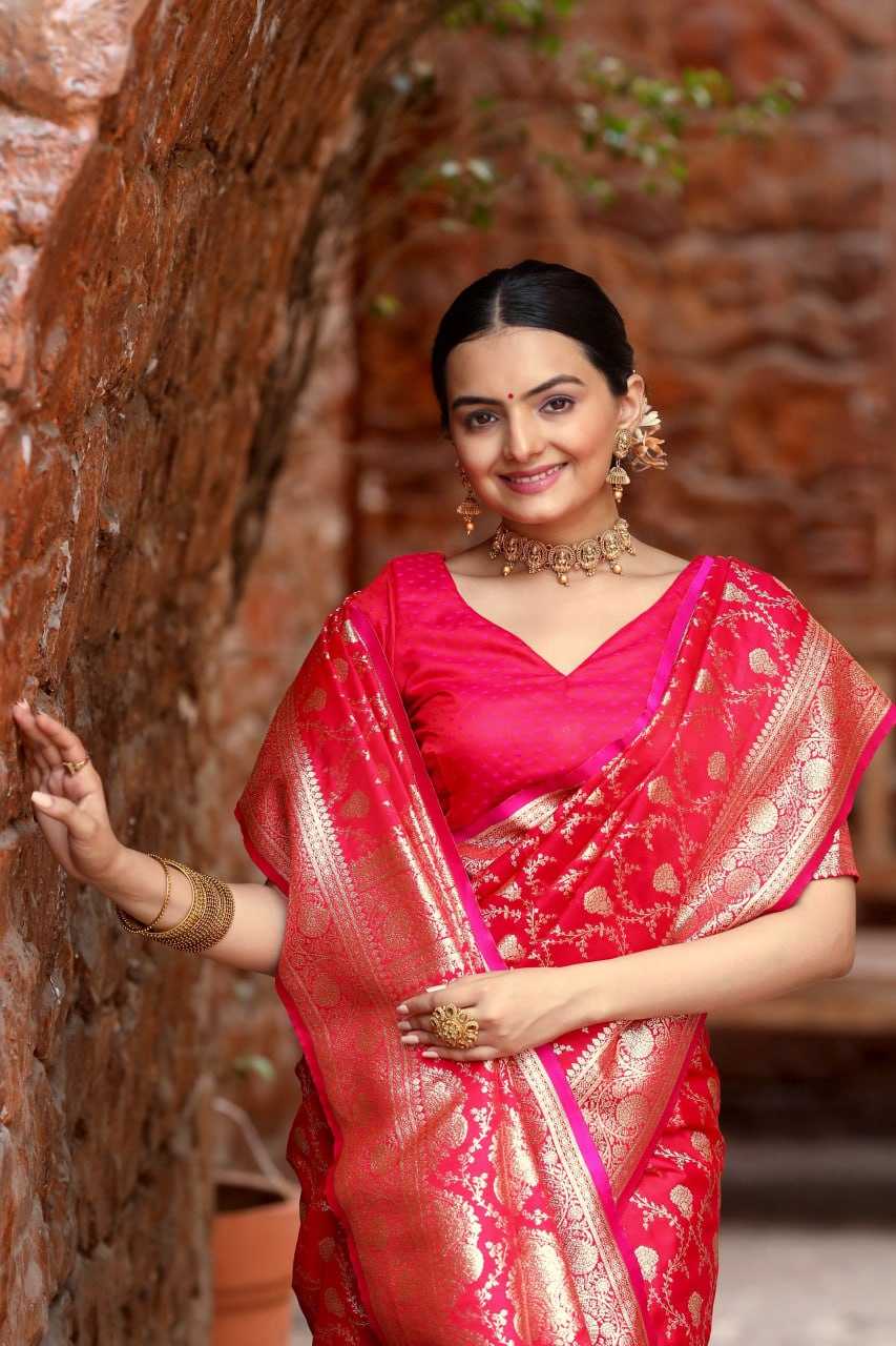 Banarasi Mushro Satin Silk Saree