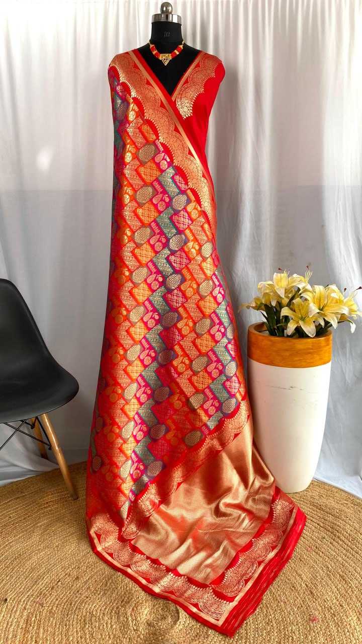 Banarasi Silk With Satin Silk Saree With Rangkat Weaves