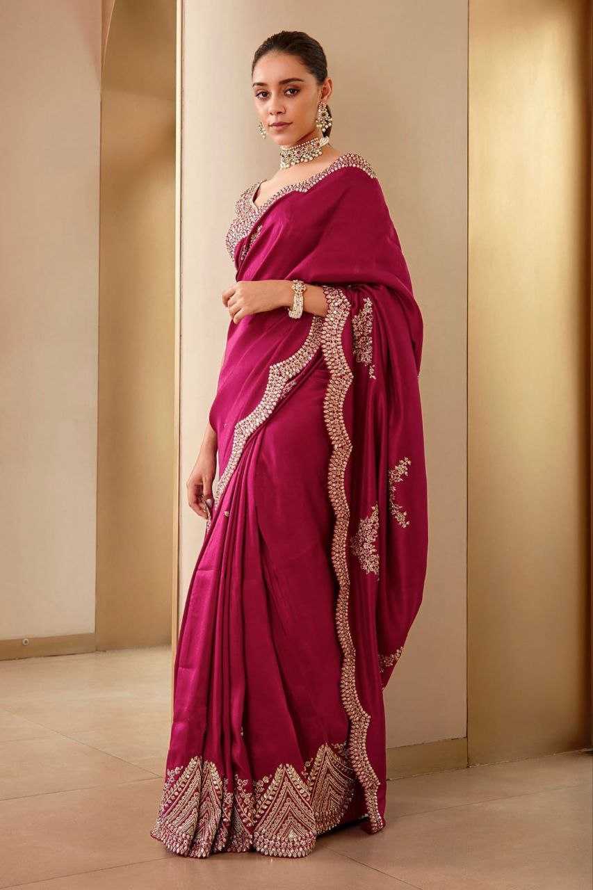 Two Tone Vichitra Silk Saree