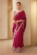 Two Tone Vichitra Silk Saree
